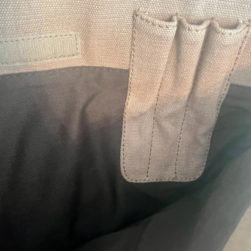 FOSSIL LARGE TAN CANVAS LARGE CROSSBODY BAG - Picture 9 of 13